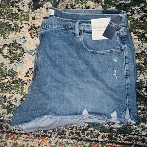 A&F curve love high rise mom shorts NWT